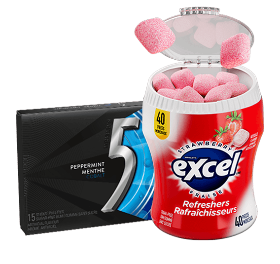 5 Gum® and Excel® gum