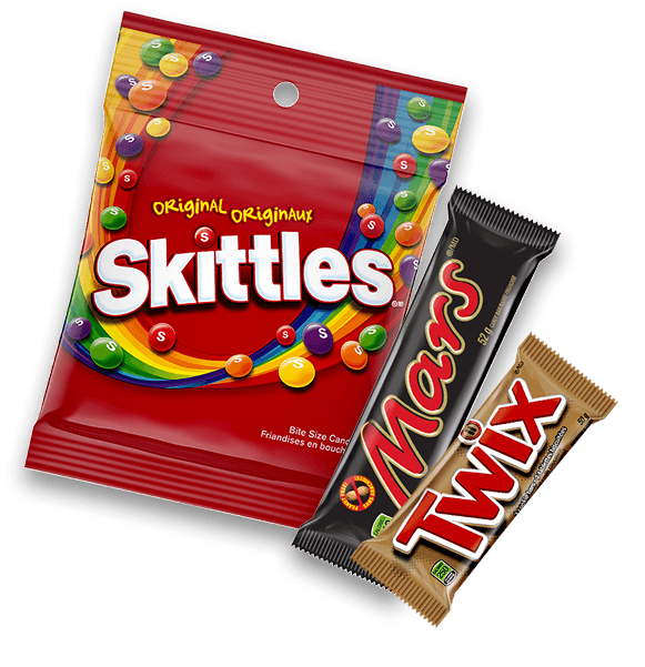 SKITTLES®, MARS®, and TWIX®
